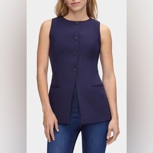 Aligne Leo‎ Collarless Vest Navy